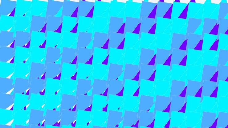 Abstract Geometric Pattern with Shifting Blue and Purple Triangles