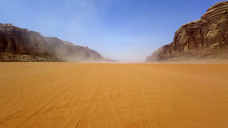 Paesaggio desertico a Wadi Rum, Giordania