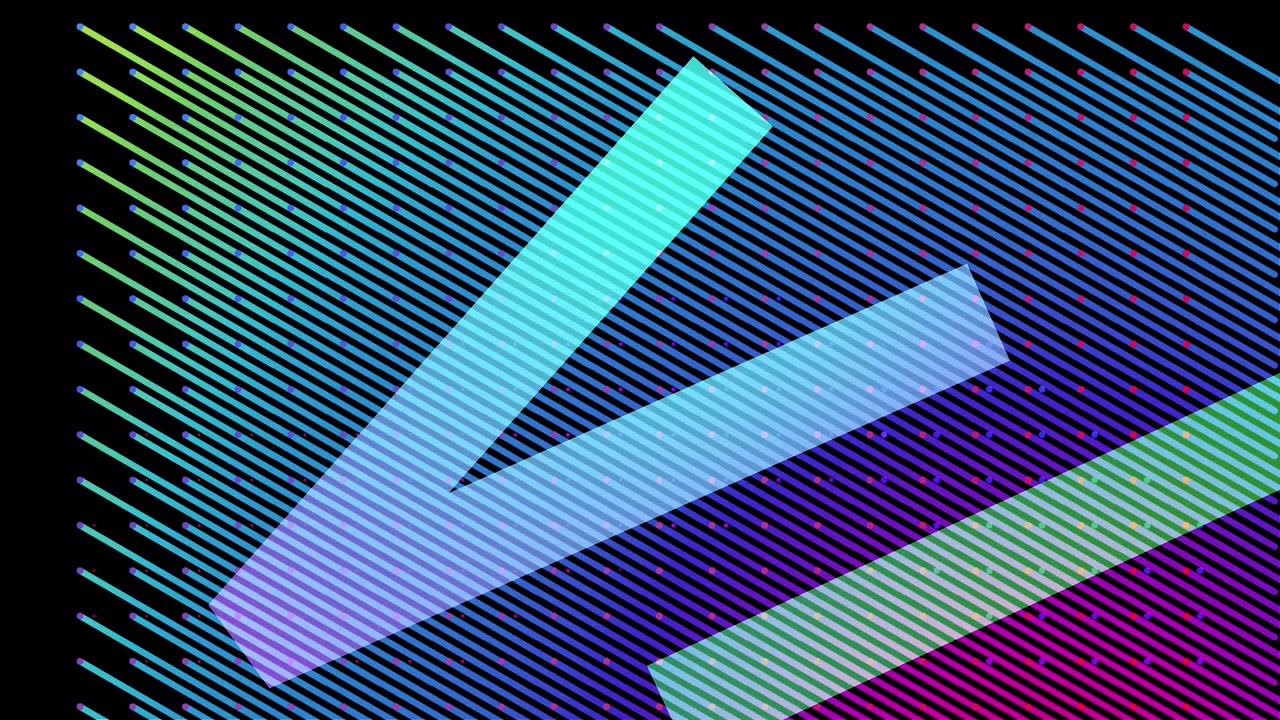 Dynamic Abstract Animation of Geometric Shapes and Gradient Lines