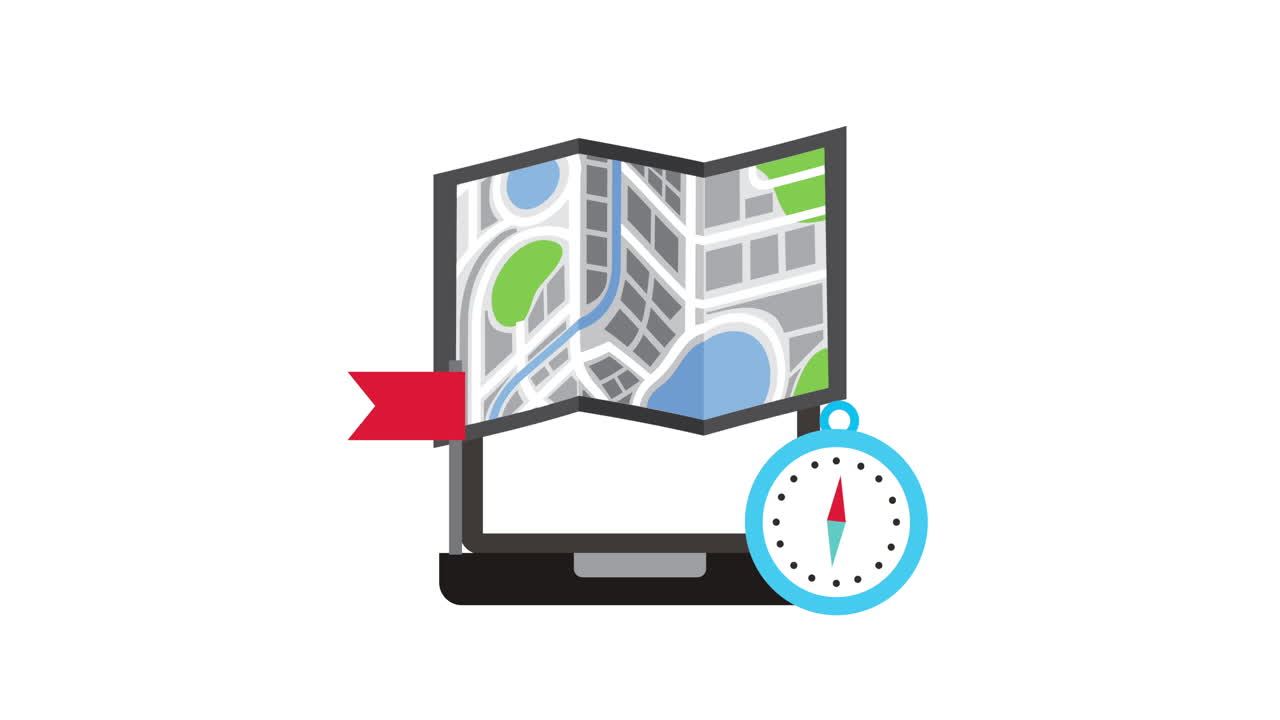 portátil con aplicación de tecnología gps