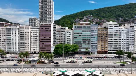 coast buildings at copacabana beach in rio de janeiro brazil