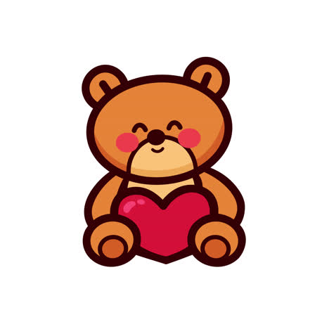 cute teddy bear with heart