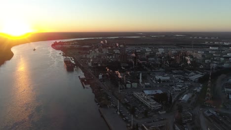 Aerial-view-power-plant-block