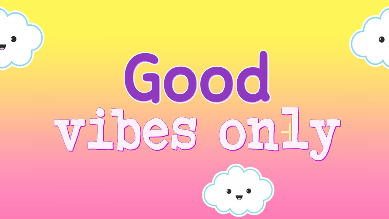 단어의 애니메이션 좋은 진동 4k만