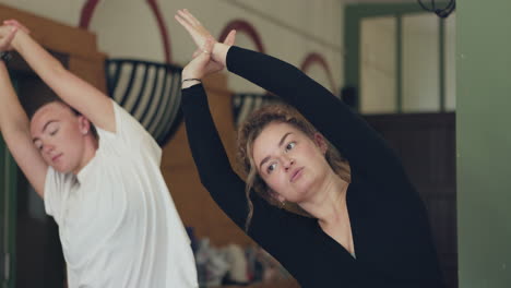 women doing yoga