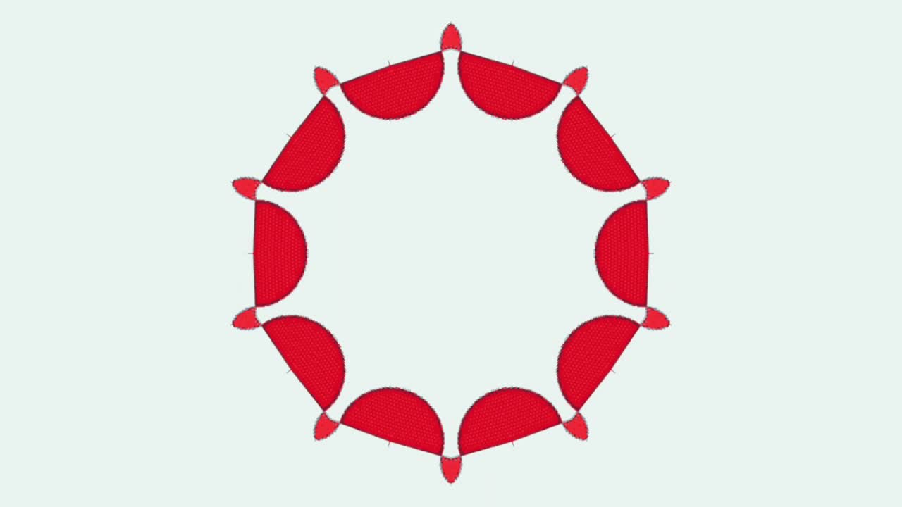 forma geométrica en un círculo que se mueve en el centro del marco