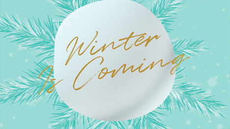 el invierno está llegando con copos de nieve blancos en la noche