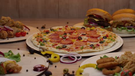 introducing the pizza burger and chicken!
