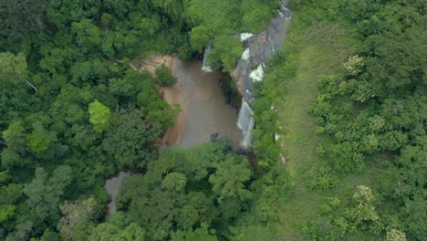 Boti-waterfall-tour-site-in-Ghana,-Africa