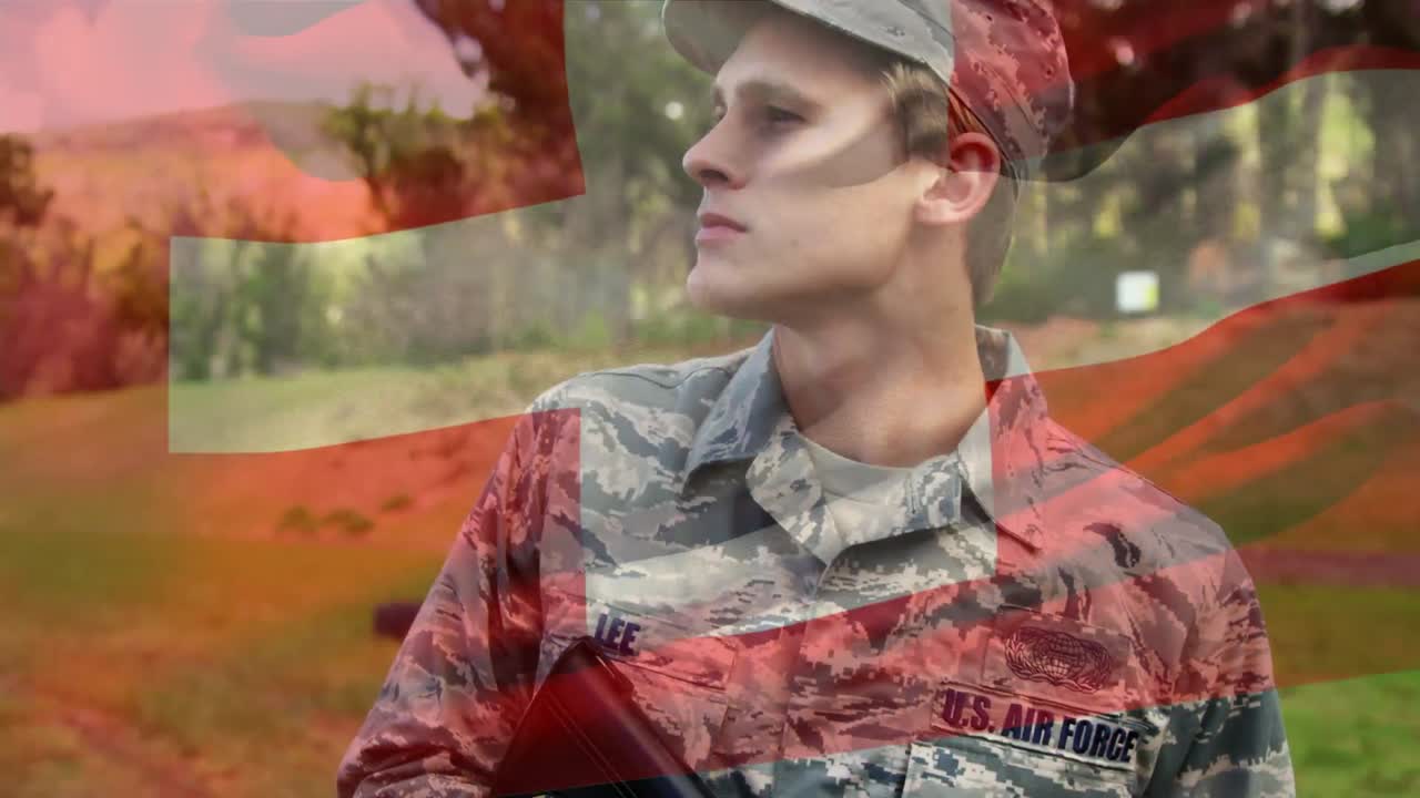 무기를 들고 있는 백인 남성 군인 위에 스위스  ⁇ 발의 애니메이션