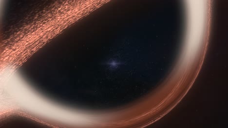 cosmic journey: camera retreat from black hole to galactic view