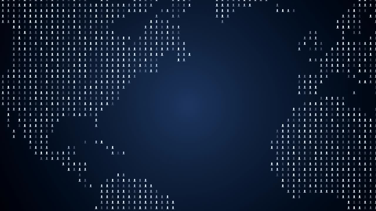 mapa de la tierra de avatares de hombres y mujeres