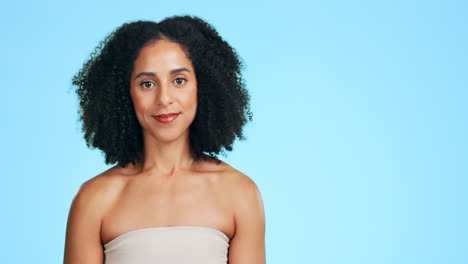 woman presenting product