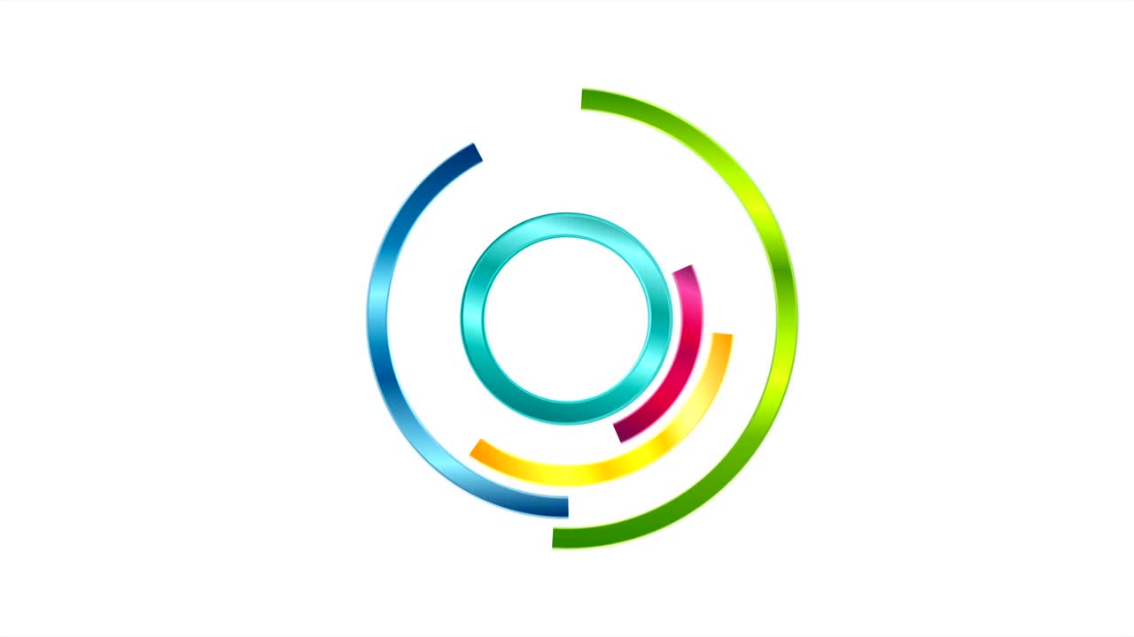 animación de video del logotipo de carga de espera de colores brillantes