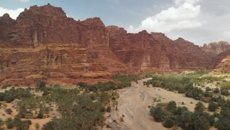 aerial views of wadi al disah valley in tabuk region of saudi arabia