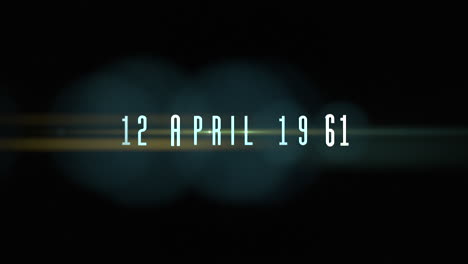 12 April 1961 with fashion light and stars in galaxy