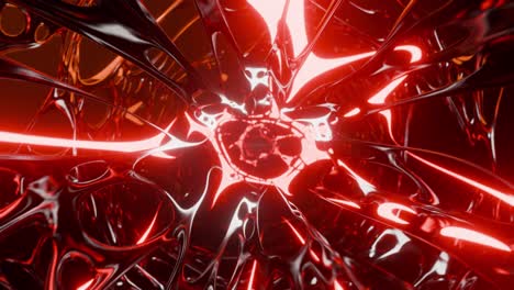 bright glowing neon lights moving in endless loops