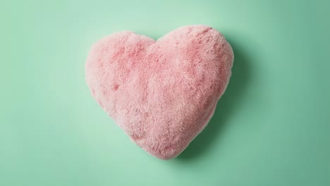 pink heart-shaped plush pillow