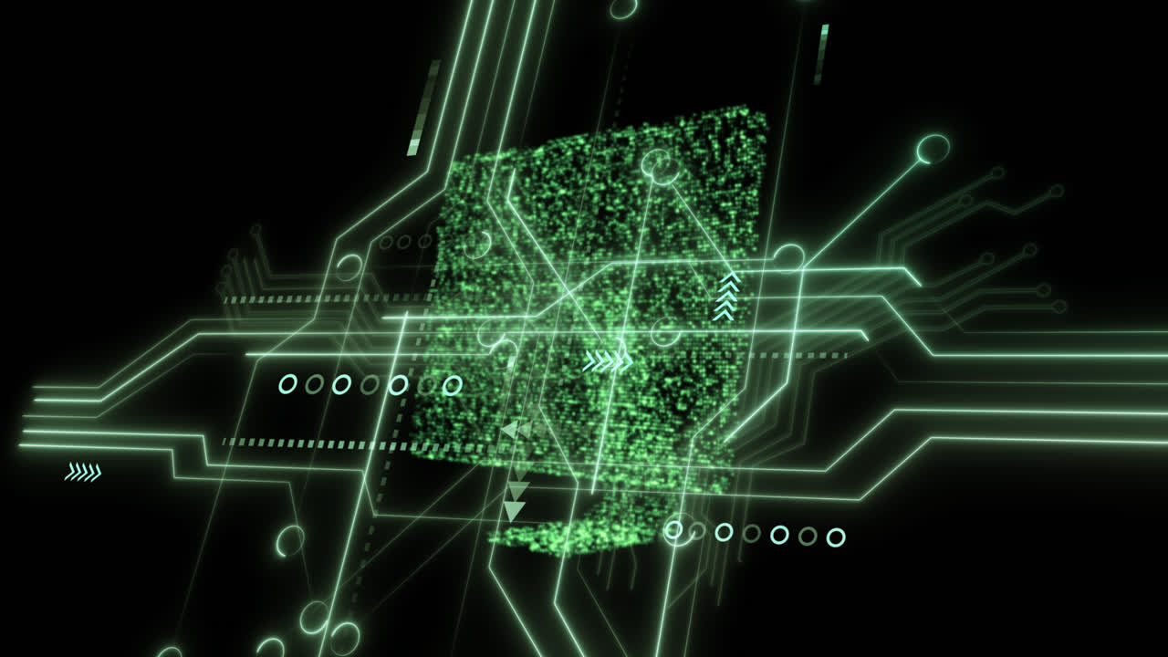animación del procesamiento de datos a través de la computadora