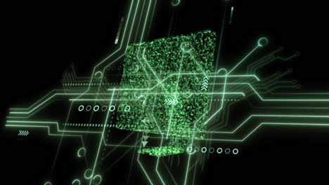 animación del procesamiento de datos a través de la computadora