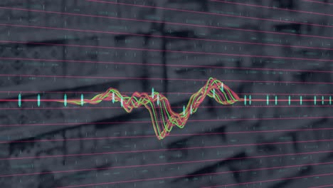 Digital-animation-of-financial-data-processing-against-grocery-store-in-background