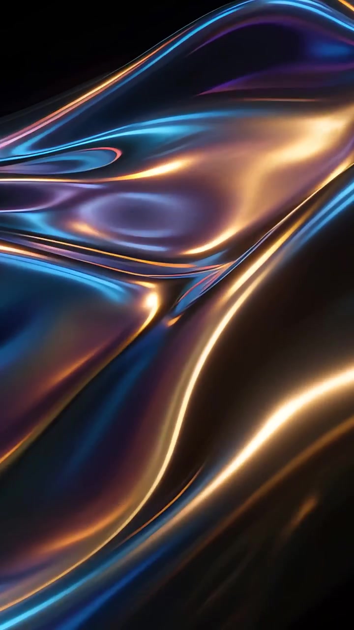 Abstrakt Metalliske Bølger Baggrund 4K
