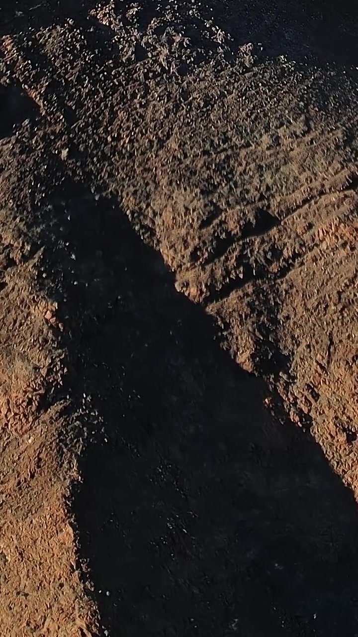 Aerial view of landscape in Fuerteventura, Spain during the day