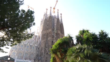 pan down of la sagrada familia