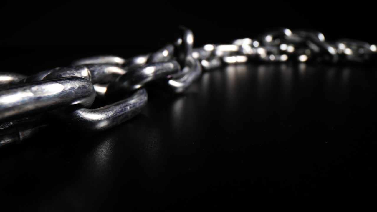 금속 사슬의 클로즈업