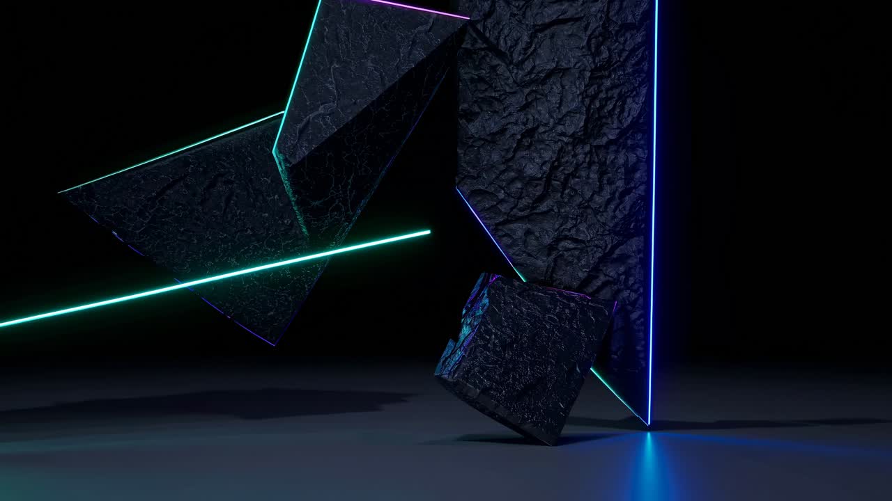 formas geométricas de neón abstractas