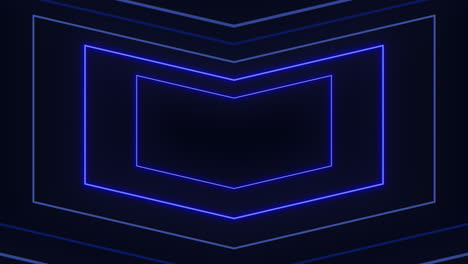 unas líneas de neón azules sobre un fondo negro