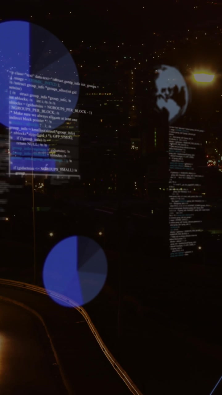 Animation of statistics and data processing over landscape
