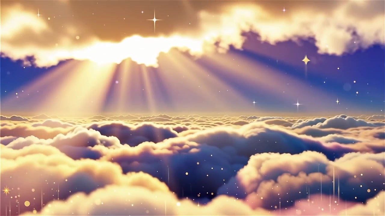 Christian Heavenly Light Worship Background