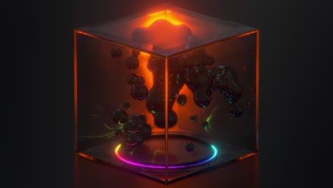 concepto de campo antigravedad bucle sin costuras animación de renderizado 3d