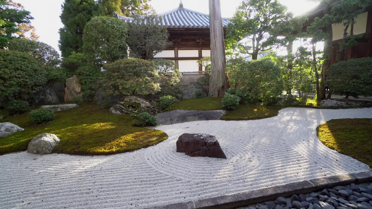 Zen garden design is a practice that dates back a thousand years. This is a temple in Kyoto, Japan.The intention of these gardens is to imitate the same landscape of the sea.