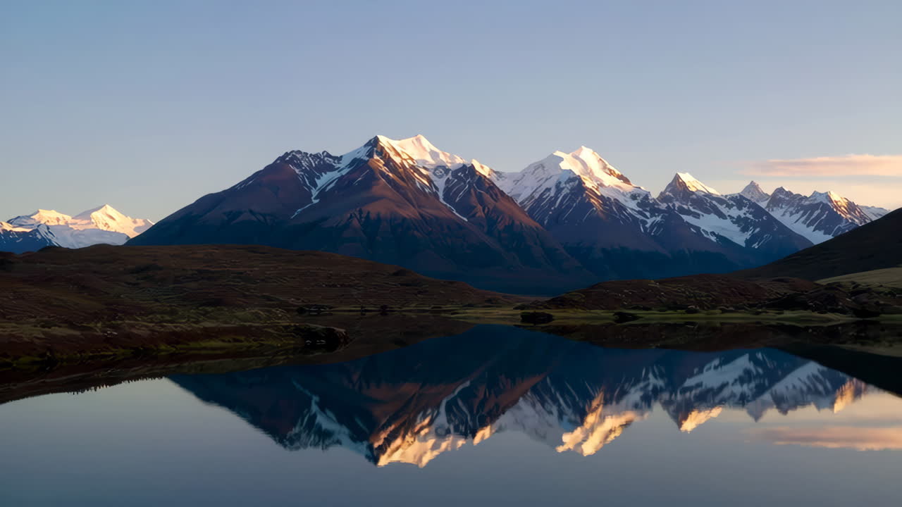 Majestic Mountain Reflection at Sunrise