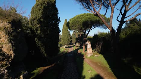 Cinematic-Establishing-Drone-Shot-Above-Appian-Way