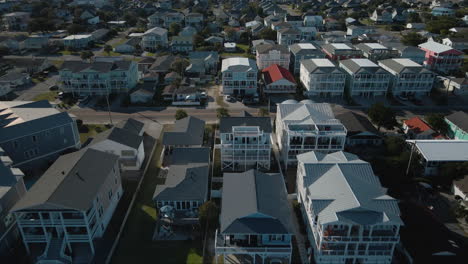 aerial shot flying over kure beach properties north carolina