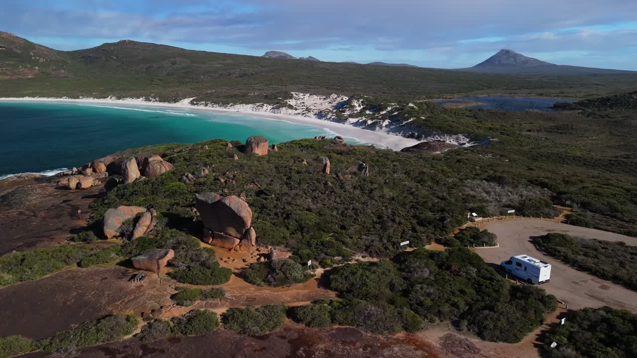 Stunning Aerial View of Turquoise Bay and White Sand Beach in Australia
