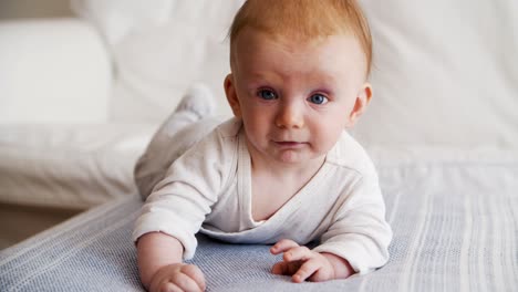 cheerful baby laughing and having fun