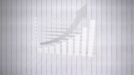 animación del procesamiento de datos financieros sobre un fondo gris