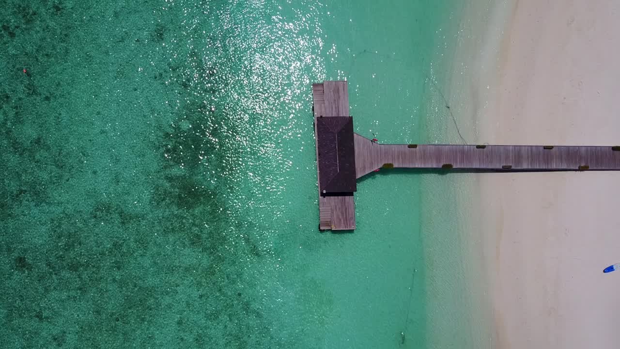 Pontile appartato in un ambiente tropicale.