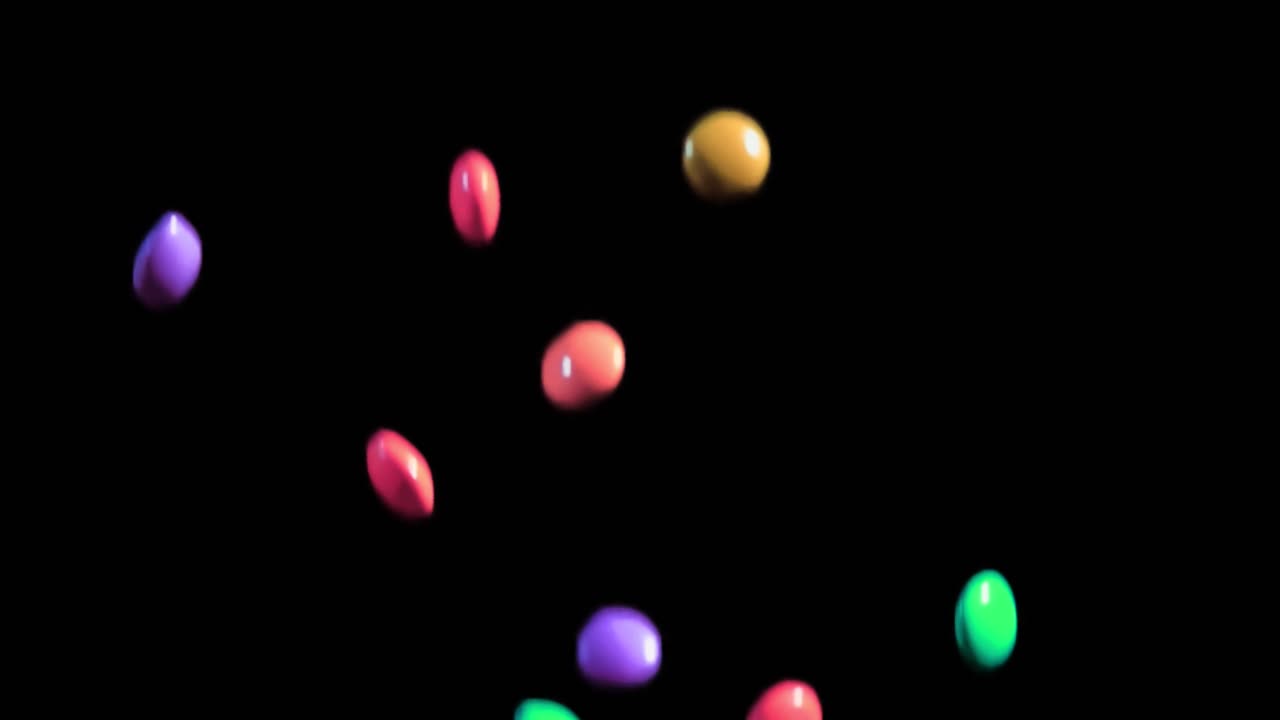 dulces multicolores cayendo