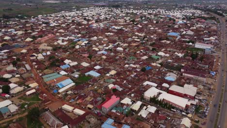 wide angle aerial view abuja city in nigeria