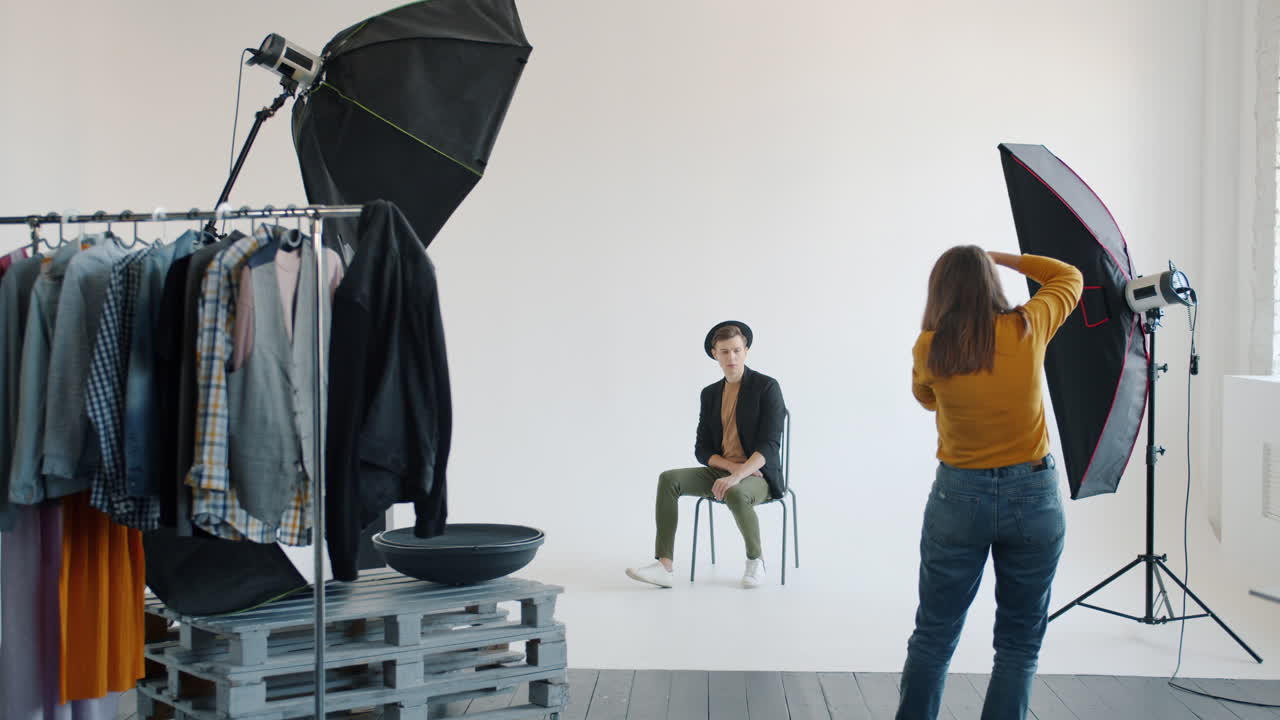 Fashion Model Photo Shoot in Studio