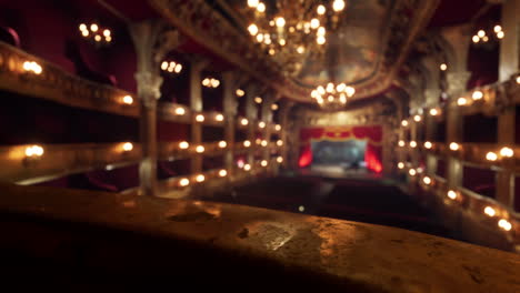 a view from the balcony of an empty opera house