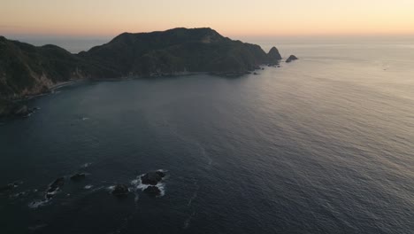 Aerial-Drone-Sea-Landscape,-Barra-De-Navidad-Coastline,-Mexican-State-Of-Jalisco