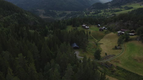 A-panoramic-view-of-a-national-park-towards-mountain-ranges-and-hills-covered-by-cold-rain-forests