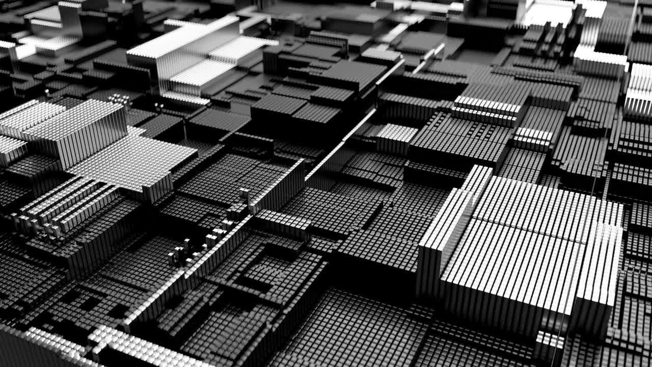 el fondo de la tecnología cúbica abstracta de 4k.