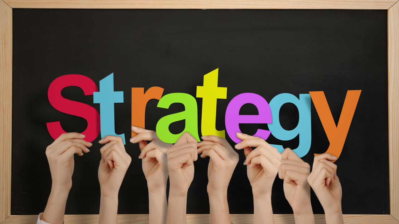 Hands holding up strategy